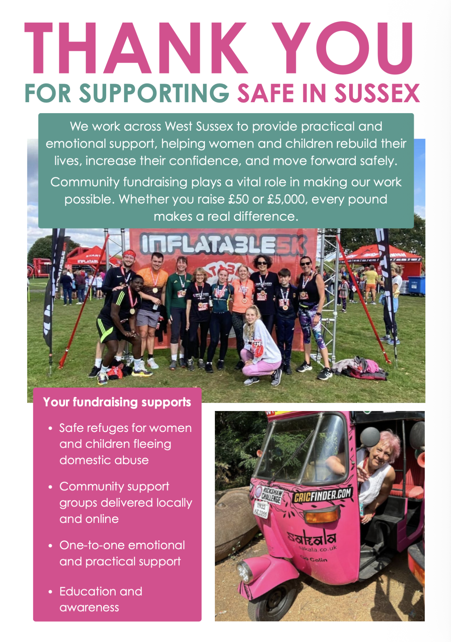 Safe In Sussex Thank You